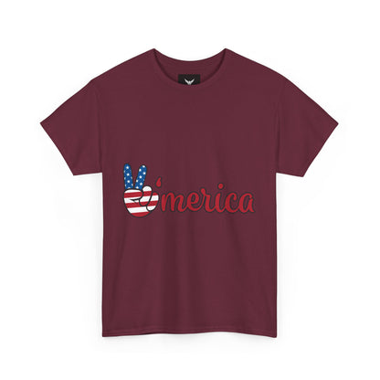 Peaceful Patriotic Tee – Unisex Heavy Cotton Tee with 'Merica Design, USA Pride Shirt, 4th of July Celebrations, Casual Everyday Wear, [...]