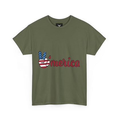 Peaceful Patriotic Tee – Unisex Heavy Cotton Tee with 'Merica Design, USA Pride Shirt, 4th of July Celebrations, Casual Everyday Wear, [...]